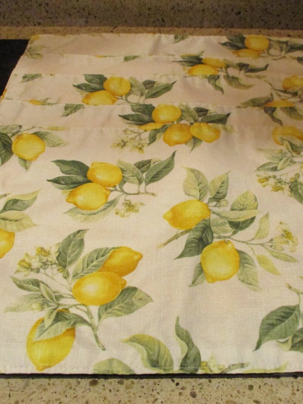 Set of 5 Lemon Floral Reversible Placemats